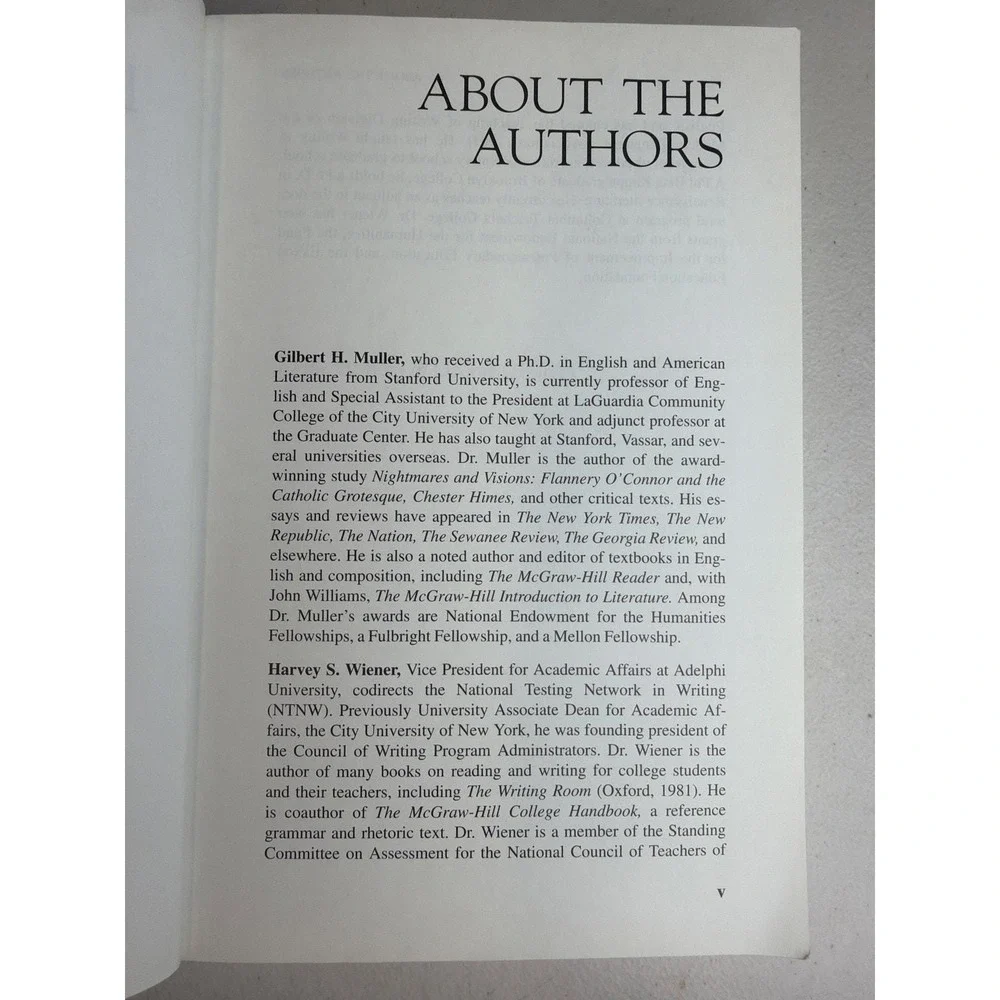 The Short Prose Reader Seventh Edition Muller Wiener McGraw-Hill Textbook 1994